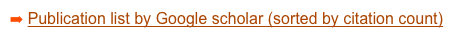  Publication list by Google scholar (sorted by citation count)